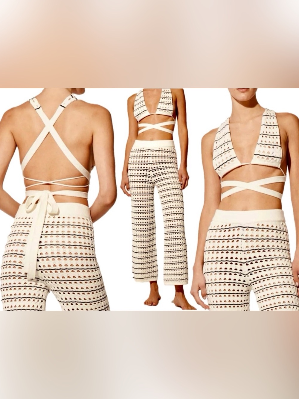 Solid & Striped Logan Pant and Top Set / Size Medium